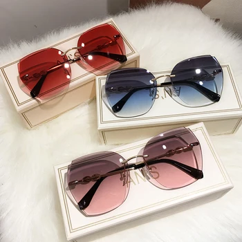 2021 Модни Големи Слънчеви Очила Дамски UV400 Ретро Маркови Дизайнерски Слънчеви Очила С Големи Рамки За Femalemale Дамски слънчеви Очила