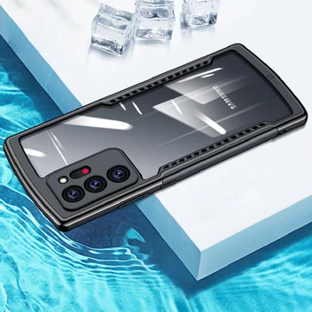 за Samsung Galaxy S21 S22 Plus Note 20 Ултра Калъф Броня Антидетонационные Отвори За Разсейване на Топлината Прозрачна Пълна Защита на Кутията на Фотоапарата Funda