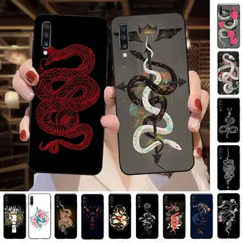 Цвете дракон змия горещ Калъф За телефон Samsung Galaxy A32 A12 A52 A22 5G A11 A21S A50 A10S A20E A30S A40 A51 A70 A71 а a53 калъф