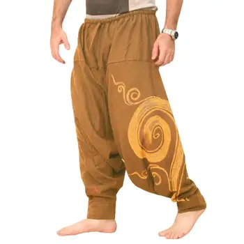 Мъжки Панталони Зреещи Широки Панталони За Йога Аладин Хипи Панталони Със спираловиден Принтом Мъжки Дрехи мъжки панталони 2021