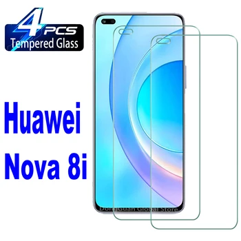 2 / 4шт Закалено Стъкло За Huawei Nova 8и Защитно Стъкло Фолио За екрана