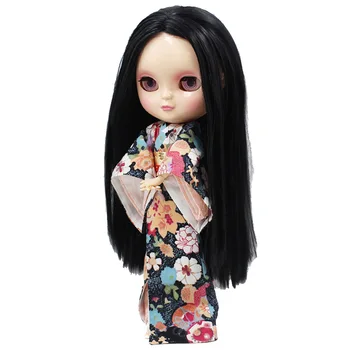 Fortune Days Ледена гола Кукла на Съвместното Тяло, малки гърди черна права коса № 9601 безплатна доставка