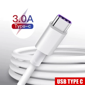 Тип C USB Кабел за Samsung Xiaomi Huawei 3A Бързо Зареждане C USB Кабел, Зарядно Устройство за Мобилен Телефон USBC Тип C-Тел Кабел