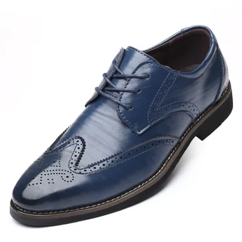 2021 Модерен Мъжки Официалната Обувки с Високо Качество От Дишаща естествена Кожа, Мъжки Лоферы в бизнес стил, Оксфордские Сватбени Обувки 2