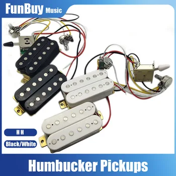 Звукосниматели HH Guitar Humbucker с 3-позиционни клавишни превключватели Гитарным Ключа 500K Потенциометър 1T1V Колан, Тел Предварително Свързан Звукосниматель за електрическа китара