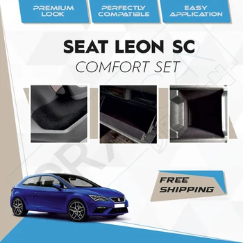 Seat Leon Mk3 SC Coupe (3 врати) Комплект за комфорт-Готови тканевое покритие Аксесоари за интериора на колата Самозалепваща изолация Ефективно покритие