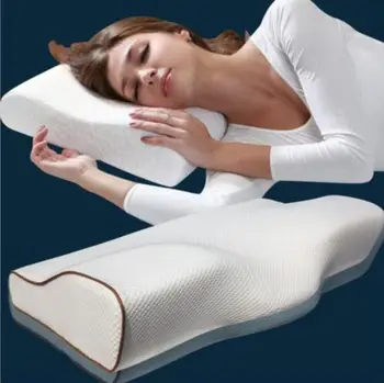 Ергономична поддържаща възглавница с възглавница за сън, във формата на Крила на пеперуда от пяна с памет ефект за удължаване на миглите за облекчаване на болката