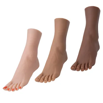 Ноктите Практика на Краката Моделиране на Женската Силиконова Модел на Краката Истински Манекен Крак Фетиш За Футфетиш Обувки, Бижута Дисплей TGQF01