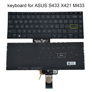Клавиатура за лаптоп с подсветка в САЩ за ASUS Vivobook S14 S433 X421 M433, английска клавиатура за лаптоп, продажбите на Нови 0KNB0 212PUS00