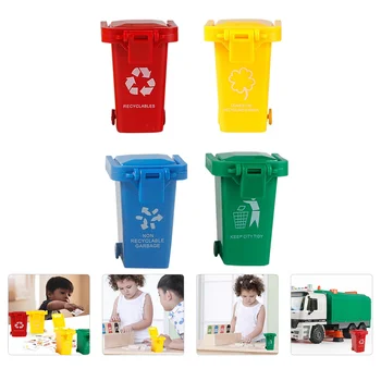 Боклук Боклук Мини Камион За Боклук Toyscurbside Детски Банки Образователна Сортиране На Миниатюрна Боклук Малки Кофи За Боклук За Рециклиране