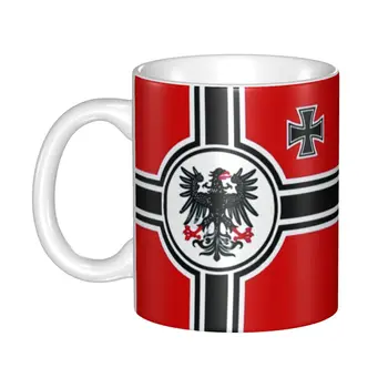 Флаг На Германската Империя Керамична Чаша Индивидуален Военен Флаг Германия Великия Немски Райх Военен Флаг Орел Знамена Кафеена Чаша Креативен Подарък