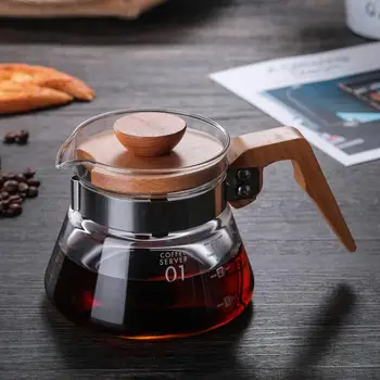 Стъклена Tea Филтър Гърне Висока Кана За Приготвяне на Кафе Под Налягане на Просмукване Цедка Пивовар За Дома Кафенета 400 мл/600 мл
