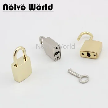Nolvo World 2-10 броя 7 цвята 41*21 мм Заключване с касова Брава във формата на Ключ за Заключване на Закопчалката за ключове Модерен квадратен заключване за чанти