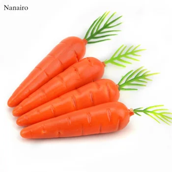 Отстъпка 30 бр 7 см моркови Мини Фалшива Изкуствена Пяна Плодове и Зеленчуци, Плодове, Цветя За Сватбена Украса на Коледната Елха