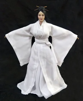 1/6 дамски солдатская облекло древен бяла престилка hanfu е подходяща за 12 инча(ите) модел тялото