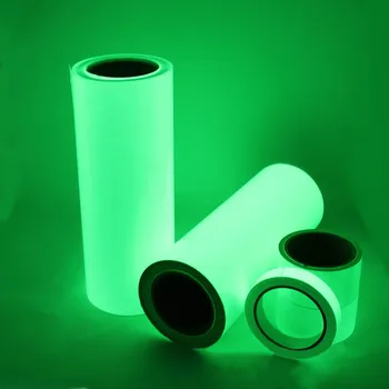 Самозалепващи Многофункционални 3M Преносими Екологично чисти предупредителни ленти за сигурност ПАТ Светят на тъмно-зелен светлинен лента