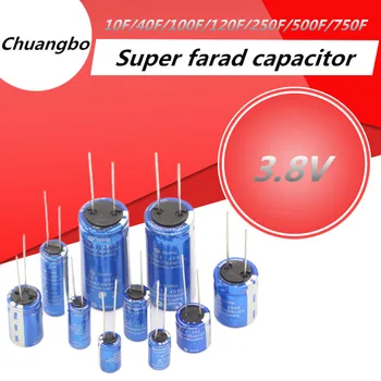 Суперконденсатор 3,8 ПО 10Е/40F/100F/120F/250F/500F/750F Фарадный кондензатор Литиево-йонна батерия, кондензатор