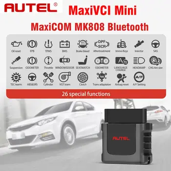 Autel MaxiVCI Мини Безжична Bluetooth Диагностичен Интерфейс Адаптер за MaxiCheck MX808TS MaxiTPMS TS608 MaxiDAS DS808BT DS808TS