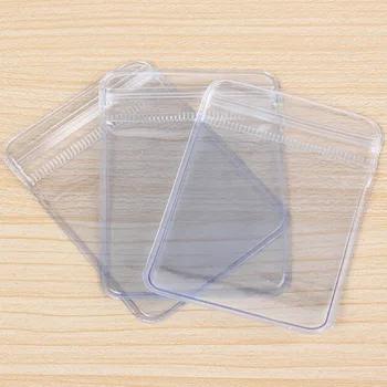 100X Пликове Контейнерите Пластмасови Опаковки От Прозрачно PVC Пластмасова Чанта За Монети, Портмонета, опаковъчна хартия За Съхранение