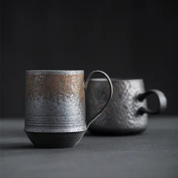 KuBac HoMmi New INS Керамични съдове, ръчно изработени в японски стил реколта кафеена чаша следобеден чай керамична чаша набор от ретро чашата за кафе