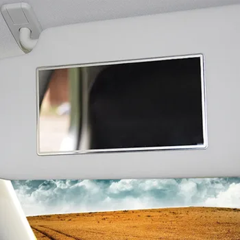 1бр 65x110 мм Огледало за интериора на Колата HD Огледало За Грим Преносим Козирка Огледало Слънцезащитно От Неръждаема Стомана Auto Украса