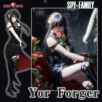 В наличност UWOWO Аниме Spy x Family: Yor Forger Cosplay Yor Cosplay Костюм Yor Forger Assassin Cosplay Пълен комплект