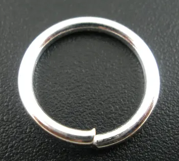 Прекрасни 100шт със сребърно покритие Отворени Прыжковые пръстени с диаметър 14 мм Заключения (B03128)