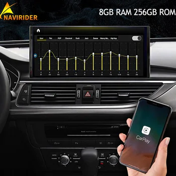 Авто Радио Мултимедиен Плейър Стерео 12,3 Инча 1920*720 Qled Екран За AUDI A6 A7 2012-2018 Android 11 GPS Безжична CarPlay