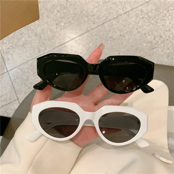 Квадратни Дамски Слънчеви очила 2021 Нови Ретро Модерен Дизайнерски Слънчеви очила Леопардовые Черни Бели Цветни Реколта Очила с UV400