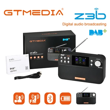 GTMEDIA Z3B Z3 Цифров Приемник Преносим DAB + Стерео Радио С 2.4-Инчов TFT-дисплей Bluetooth alarm clock