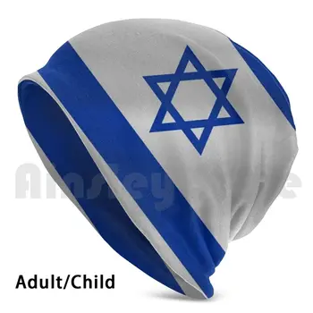 Израелски флаг Развевающиеся Шапки Вязаная Шапката на Хип-Хоп Израел Юдаизъм Еврейския Евреин от Евреите Израел Звездата на Давид Израел Флаг Израел