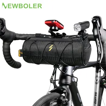 NEWBOLER Велосипедна Чанта за Преносим Волана Pannier многоцелеви водоустойчива Раница МТБ Пътна Велосипедна Рамка Тръба Чанта Еластична Лента