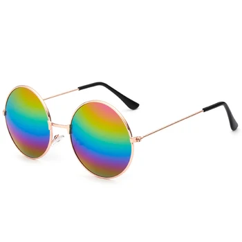 FOENIXSONG Кръгли Слънчеви Очила за Жени на Мъжки Реколта Златни Черни Сребърни Рамки Мъжки Дамски Слънчеви Очила So Del Дамски Ретро Очила