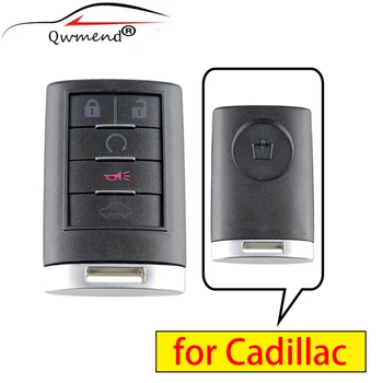 5 Бутона Smart Car Key Shell за Cadillac CTS DTS STS 2008 2009 2010 2011 2012 Automobile Калъф за дистанционно Ключ OUC6000066 Без Остриета