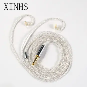 XINHS ZSX / ZSN ZS10 Pro /AS16 Слушалки Сребърен и Меден Кабел за обновяване на 2PIN Пин 0,75 мм Тел за слушалки