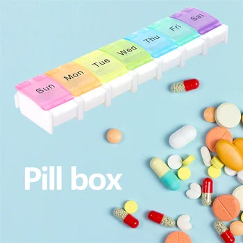 7 Дни Дъгата Мини-Комплект за Здравето и Точки Седмичен Цветни Независим Мрежест Контейнер За Лекарства, Кутия За Таблетки, Кутия За Съхранение Таблетки