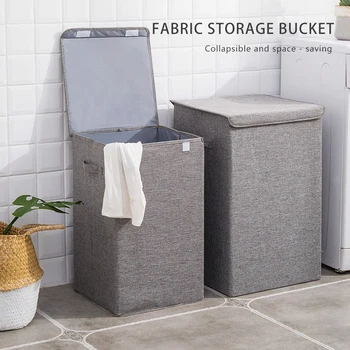 Кошница за дрехи със сгънат бельевым калъф голямо водонепроницаемое кофа за съхранение на мръсни дрехи кошница за съхранение на дрехи у дома