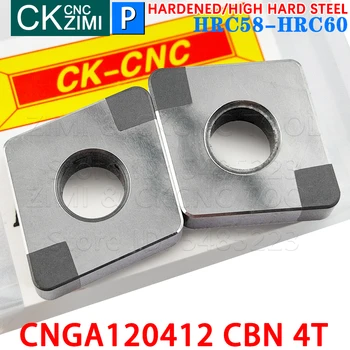 CNGA120412 CBN-4T CNGA 120412 CBN 4T Остриета от борен нитрид Външни стругове вложки за инструменти на CNC Струг за метал Режещи инструменти за стомана