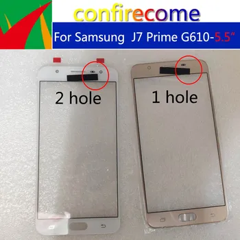 10 бр. \ партида За Samsung Galaxy J7 Prime G610F G610 SM-G610F SM-G610F/DS Подмяна на Предния сензорен екран LCD Стъкло Външен обектив