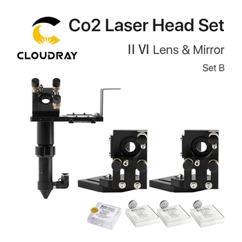 Cloudray Нов CO2 Набор от Лазерни Глави ⅱⅵ Обектив D20 FL50.8/63.5/101.6 мм с 25 мм Огледала, Определени Лазерни Глави за Co2 Лазерна Гравировальной Машини