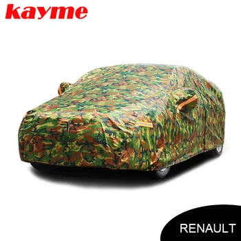 Kayme водоустойчив камуфляжные автомобил сеат открит слънцезащитен калъф за Renault Captur Clio Duster logan Kadjar megane2