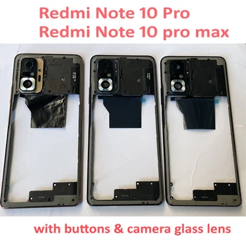 Оригиналната Средната Рамка За Xiaomi Redmi Note 10 Pro Със Стъклен Обектив На Камерата На Предния Корпус На Средната Рамка На Корпуса Note10 Pro