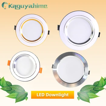 Kaguyahime Led Панел Лампа-Вградени 3 Вт 5 W 10 W 15 W AC 220-240 В Висока Ярката Кръгла Панелна Лампа Осветление За Домашна Кухня Баня
