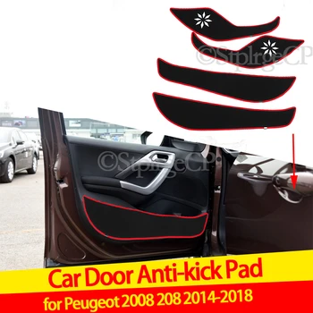 Черна рамка, която да подплата за защита от удар, защитно тампон върху дверную панел, тампон на автомобилна врата, стикер За Peugeot 2008 208 2014 2015 2016 2017 2018