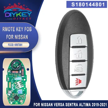 DIYKEY S180144801 Интелигентни Ключ с дистанционно управление без ключ Go Fob 433,92 Mhz 4A за 2019 2020 2021 Nissan Versa Sentra Altima