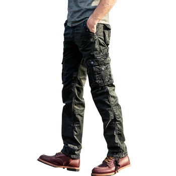 директна доставка, мъжки ежедневни памучни панталони в стил милитари с дължина до глезена на крака, обикновен удобни преки панталони, 3 цвята 28-38, JPCK08