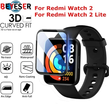 за Xiaomi Redmi Watch 2/Redmi Watch 2 Lite 3D Извити Защитно фолио с черен ръб на 1/2 /5шт HD Мека фолио, Защитно фолио