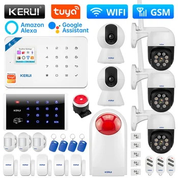 KERUI W181 Аларма WIFI GSM Аларма Умен Дом Комплект Sasha Smart Подкрепа Алекса Сензор Детектор за Безжична Сирена