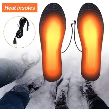 1 чифт USB-стелки за обувки с басейн, които може да се пере, да се реже, Топло на краката, зимата подложка за Чорапи #D0