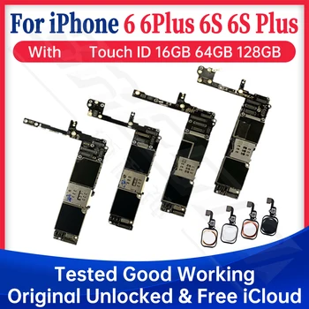 Дънна платка iphone 6s дънната Платка на iPhone 6 6p 6s 6sp с Touch ID Без акаунт ID за iphone 6 6Plus 6S Plus 6S Оригинален Отключена